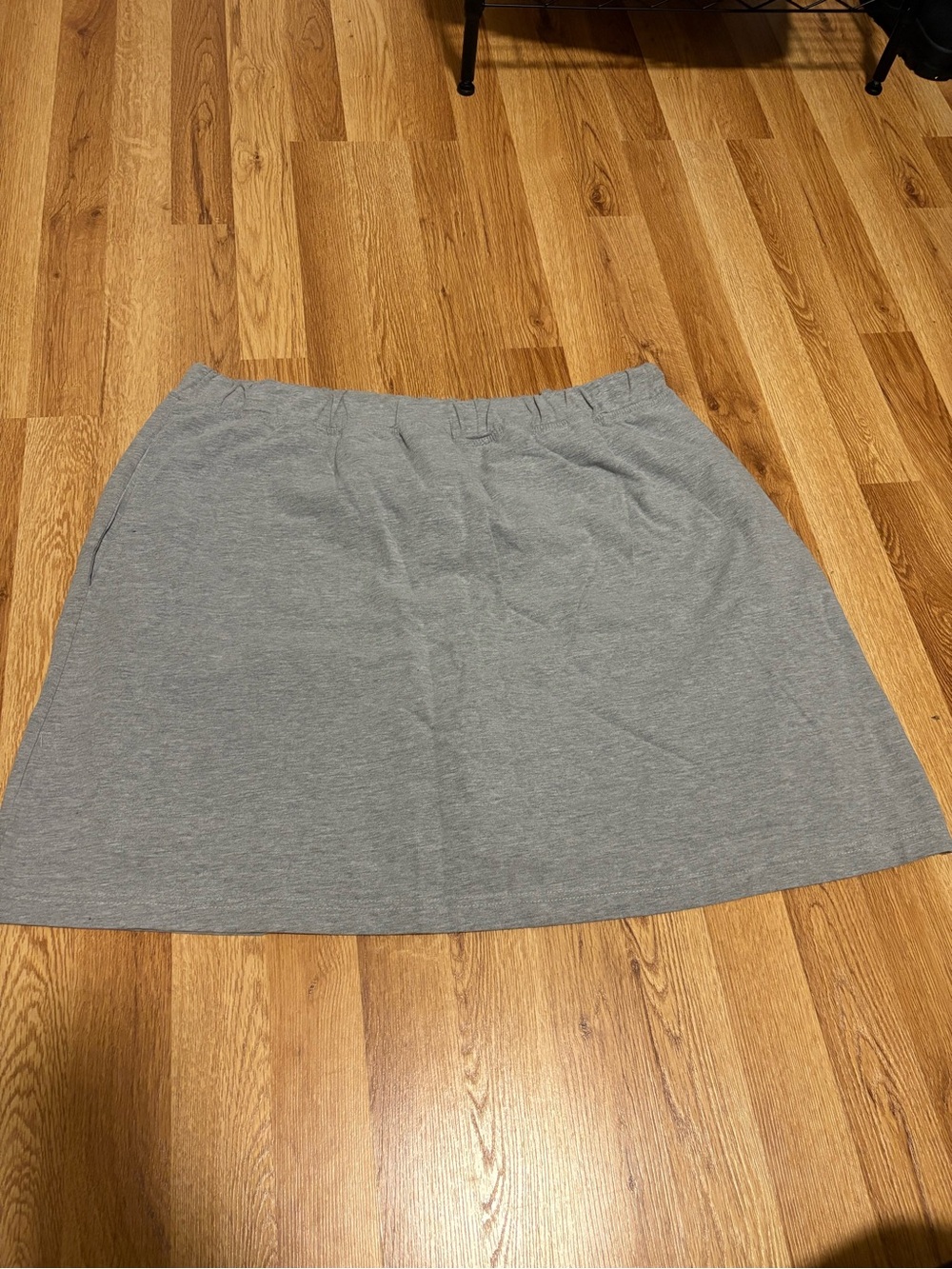 Woman Within Grey A-Line Pull-On Skirt